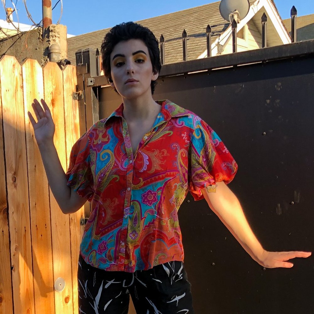 Lauren Ralph Lauren Orange Paisley Blouse